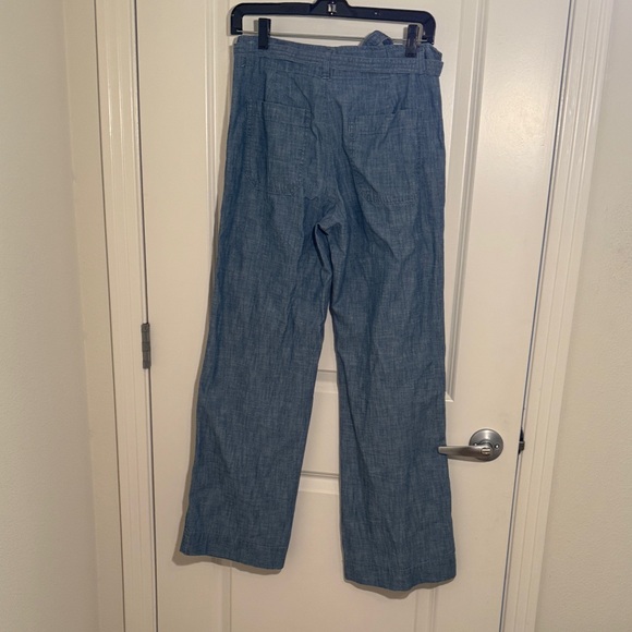 GAP Wide-Leg Chambray Pants, size 2 - Picture 2 of 4